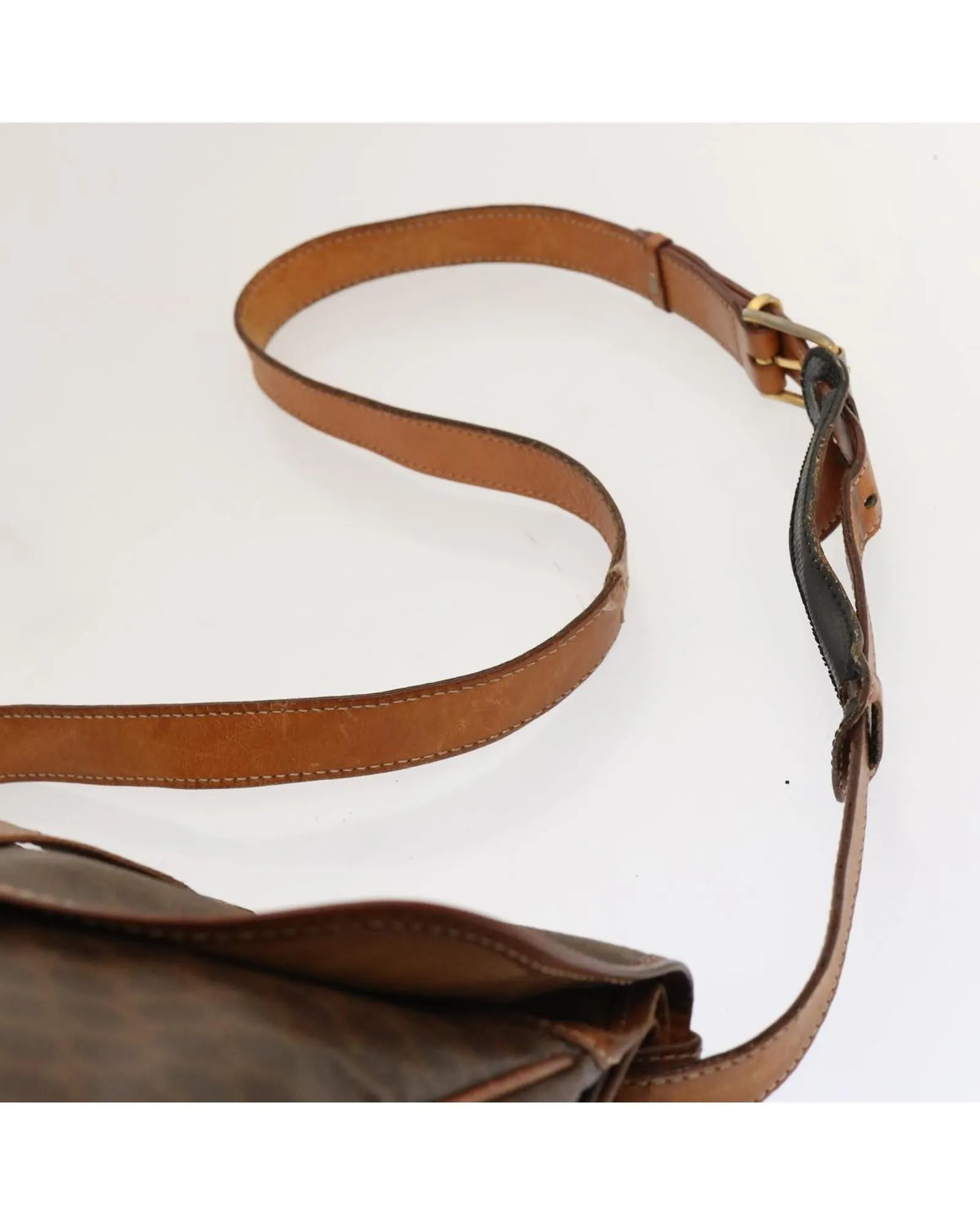 Vintage Brown PVC Leather Shoulder Bag