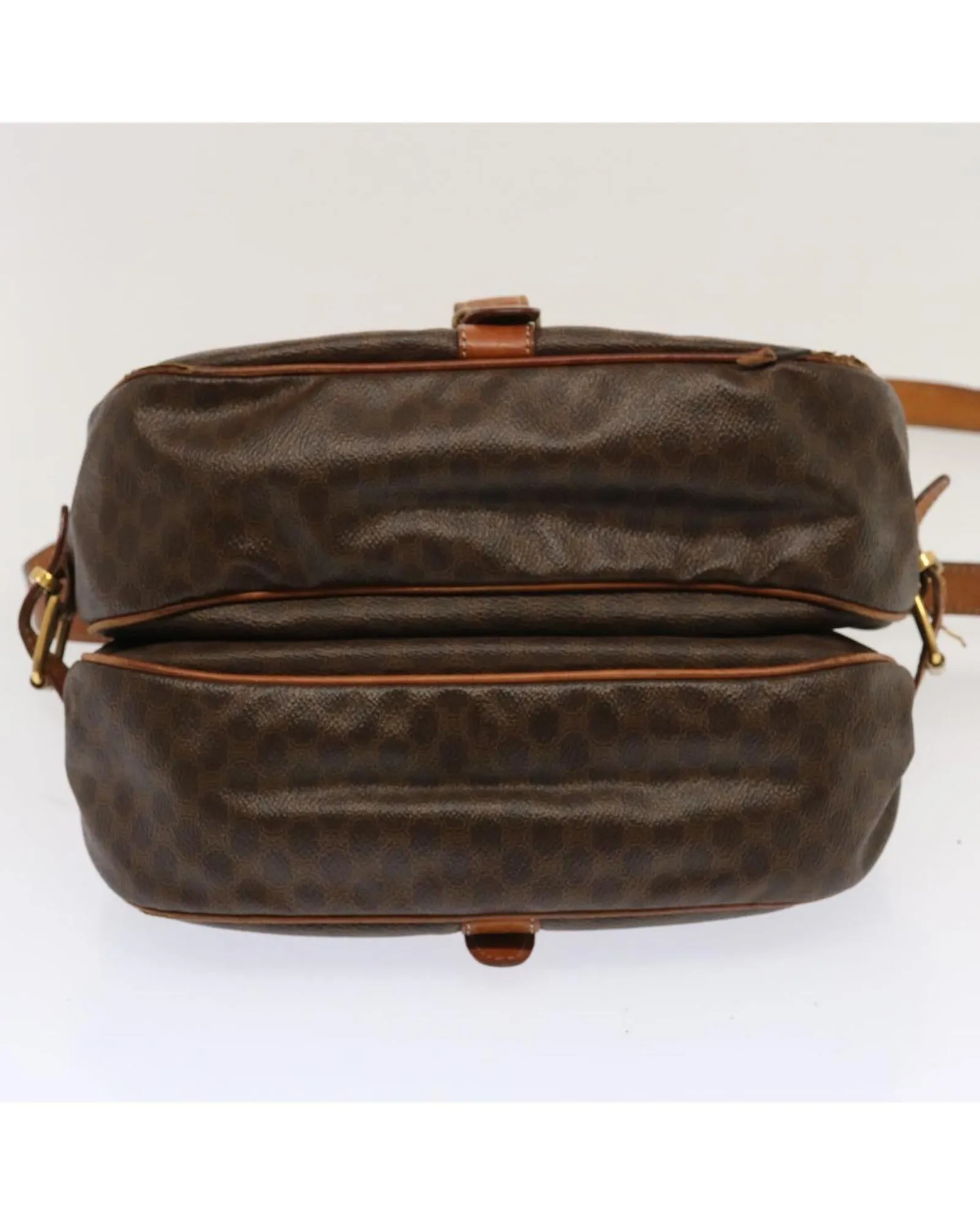 Vintage Brown PVC Leather Shoulder Bag