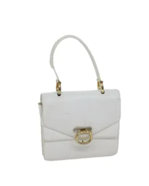 White Leather Hand Bag with Minimal Wear - Authentic