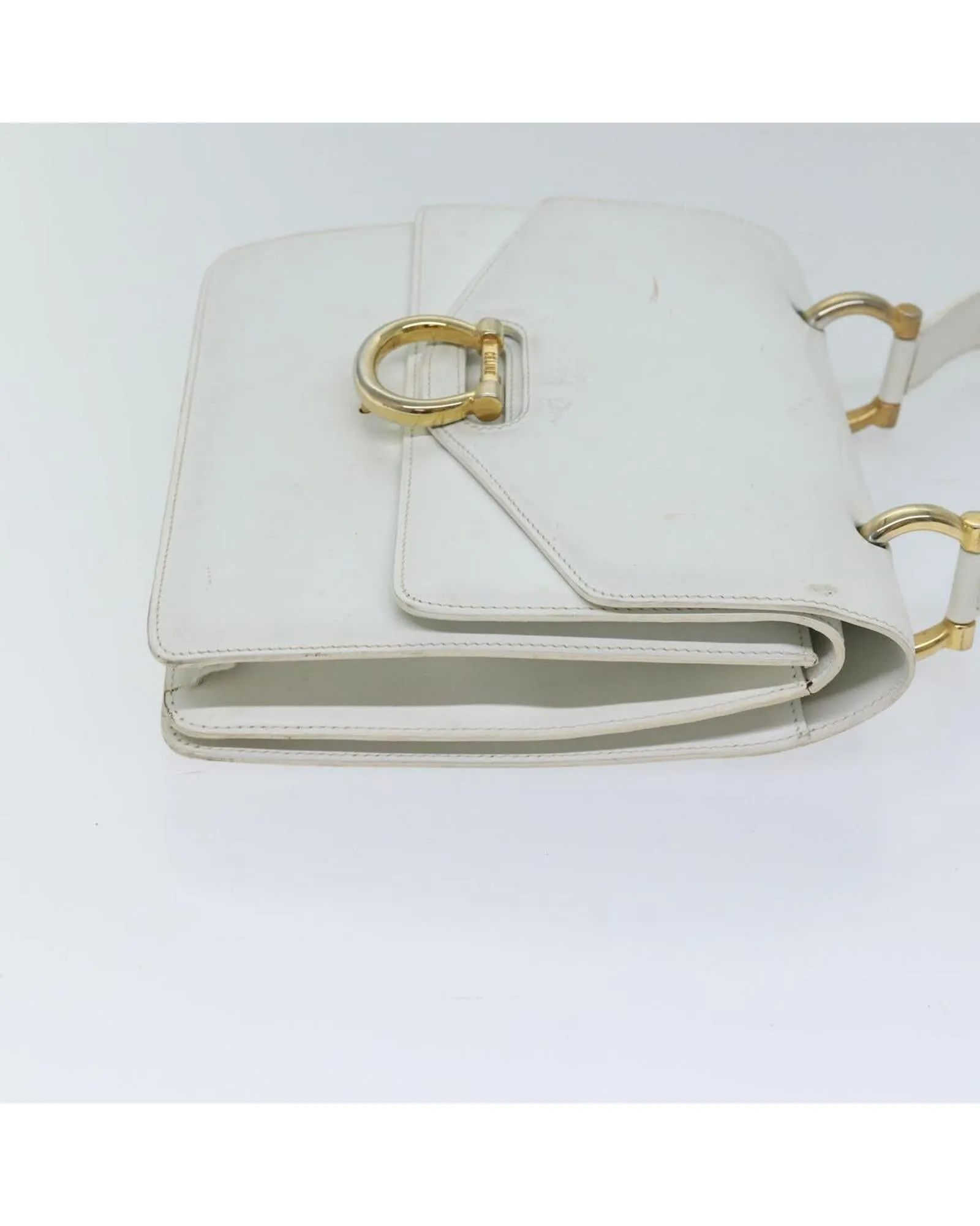 White Leather Hand Bag with Minimal Wear - Authentic