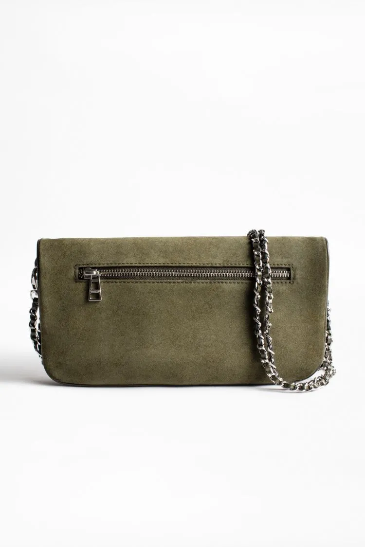 Zadig & Voltaire - Rock Suede Paten Clutch in Khaki